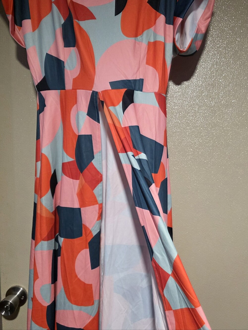 Colorblock Geometric Maxi Dress - Multicolor